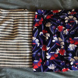2 J Crew Skirts - Floral & Stripped - Size 10